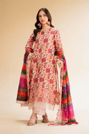 3 Piece - Digital Printed Embroidered Suit - 42501336