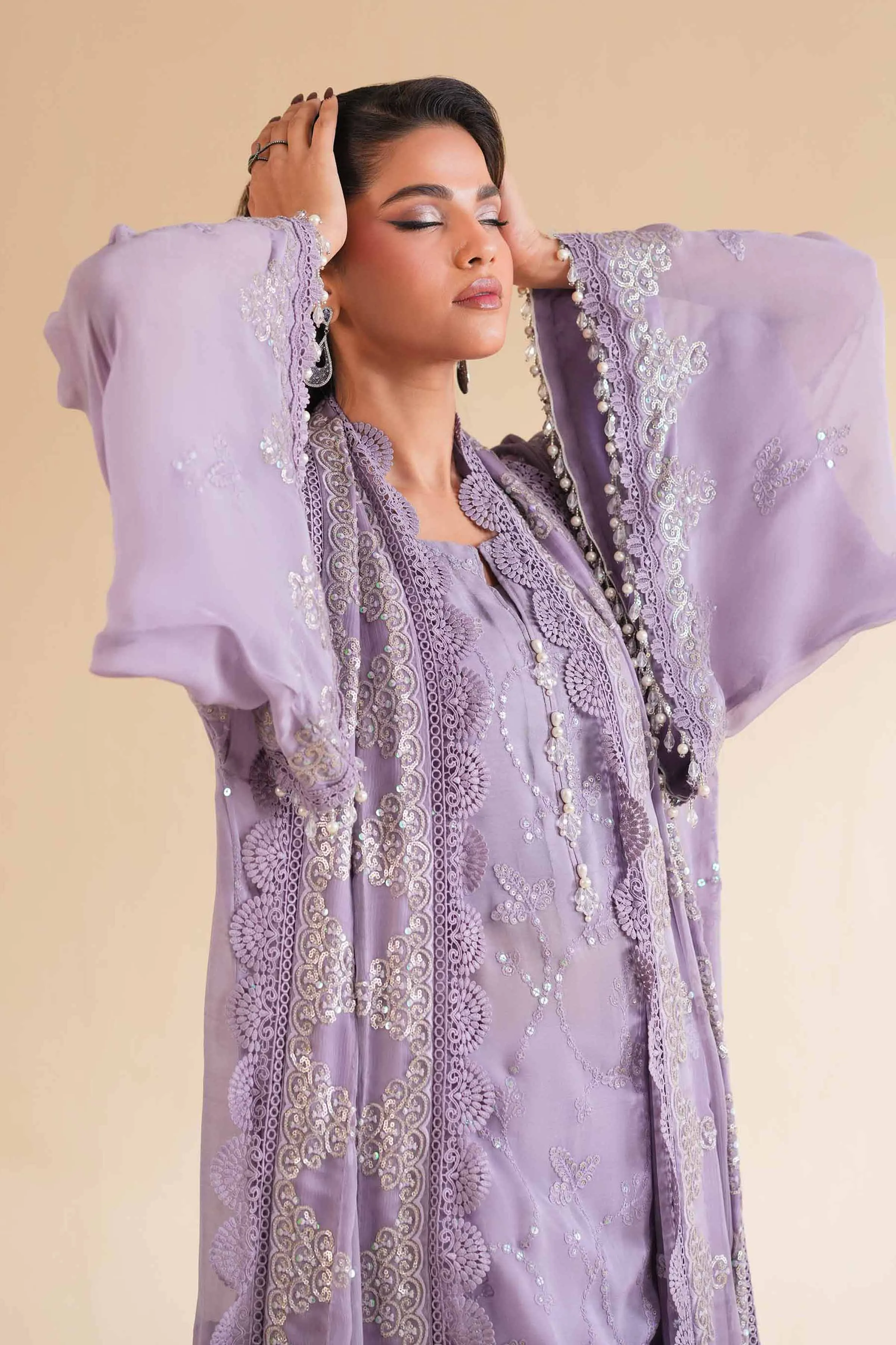 3 Piece - Dyed Embroidered Suit - 42501512