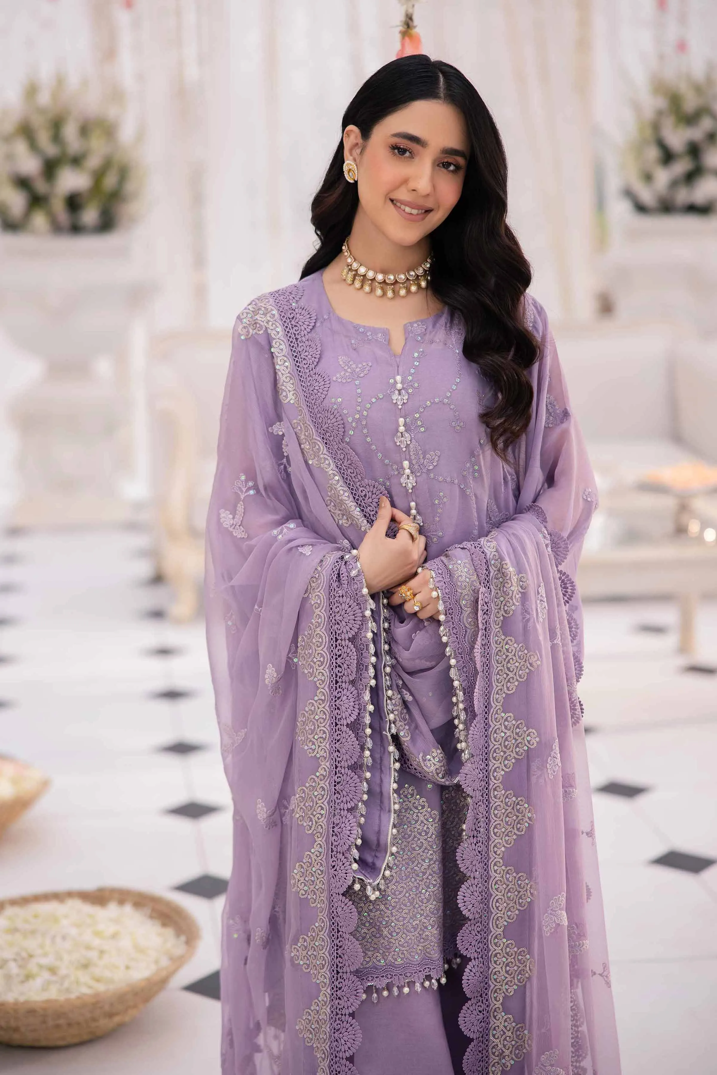 3 Piece - Dyed Embroidered Suit - 42501512