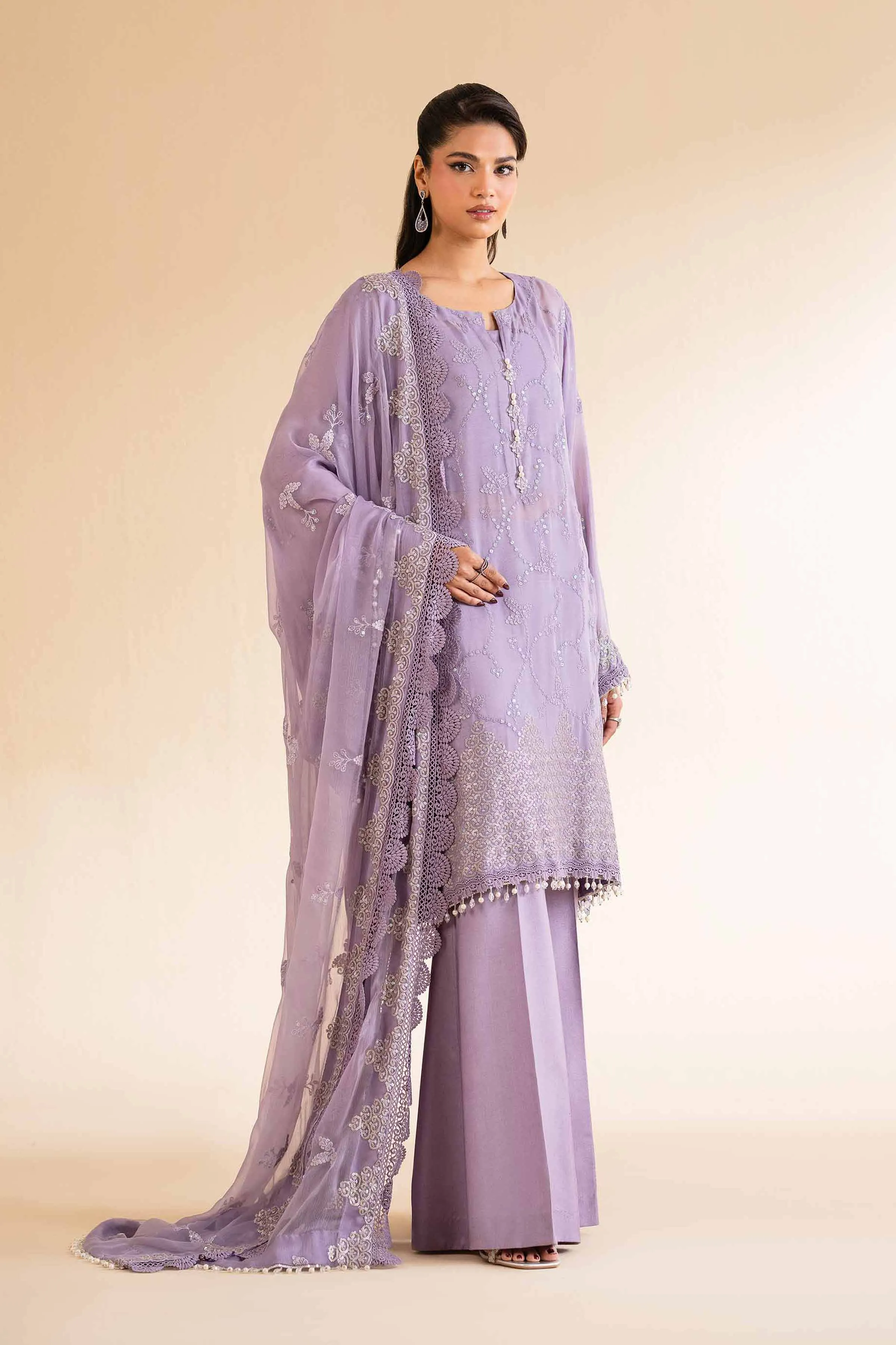 3 Piece - Dyed Embroidered Suit - 42501512