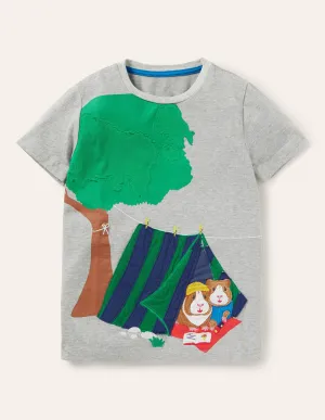 Animal Adventure T-shirt-Grey Marl Guinea Pigs