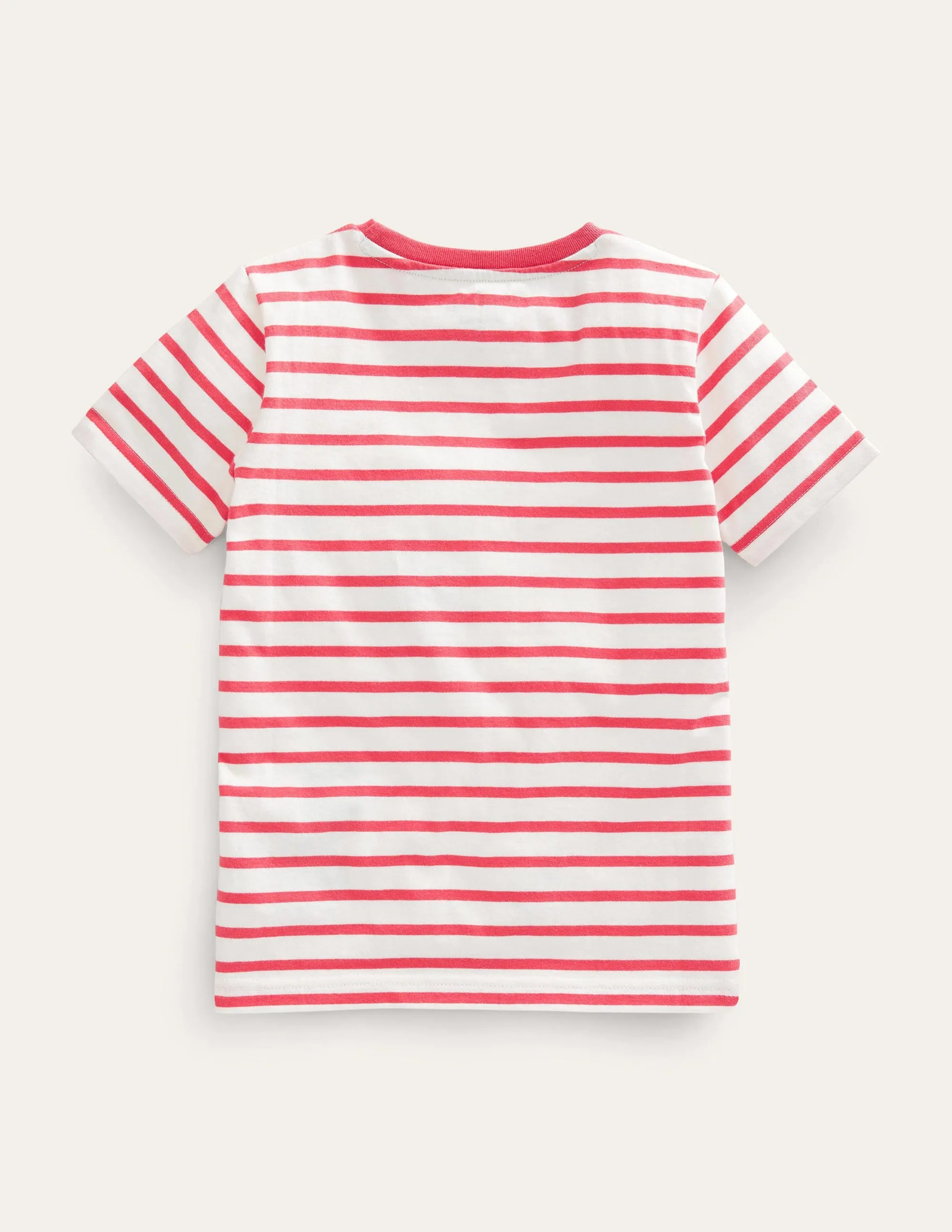 Appliqué Animal T-shirt-Ivory/Jam Guinea Pig