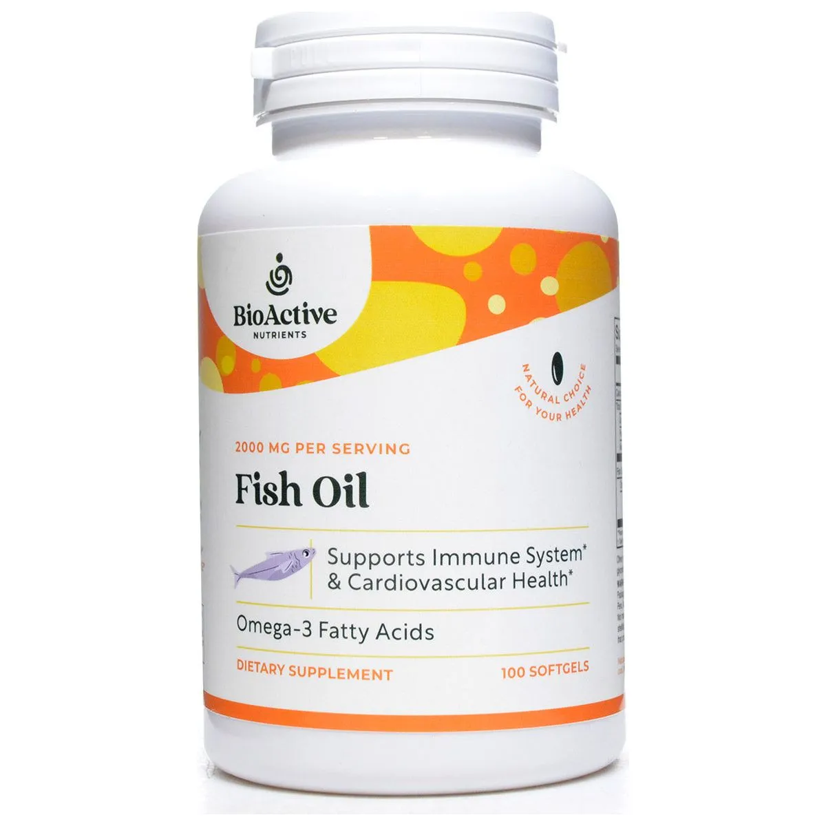 Fish Oil 2000 mg 100 softgels by BioActive Nutrients