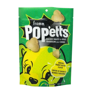Fromm Dog Pop'etts Banana Peanut Buster Cracker Snacks 6 oz