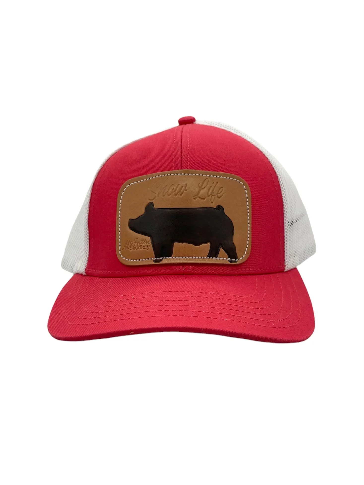 Leather Pig Patch Cap