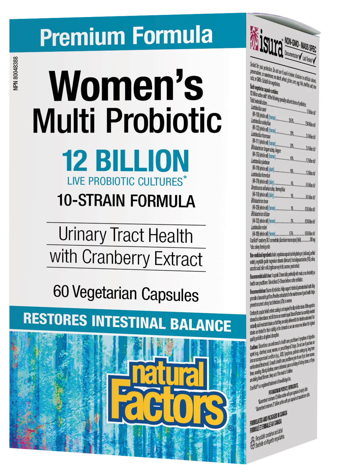 Natural Factors Women's Multi Probiotic 12 Billion 60 Vegetarian Capsules
