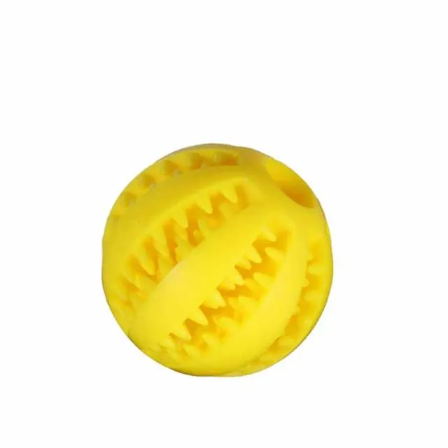 Natural Rubber Pet Dog Toys Dog Chew Toys Tooth Cleaning Treat Ball Extra-tough Interactive Elasticity Ball for Pet Products