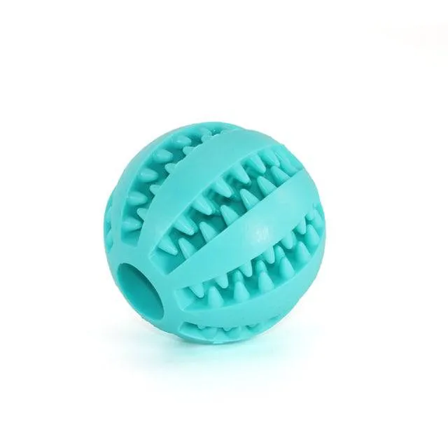 Natural Rubber Pet Dog Toys Dog Chew Toys Tooth Cleaning Treat Ball Extra-tough Interactive Elasticity Ball for Pet Products