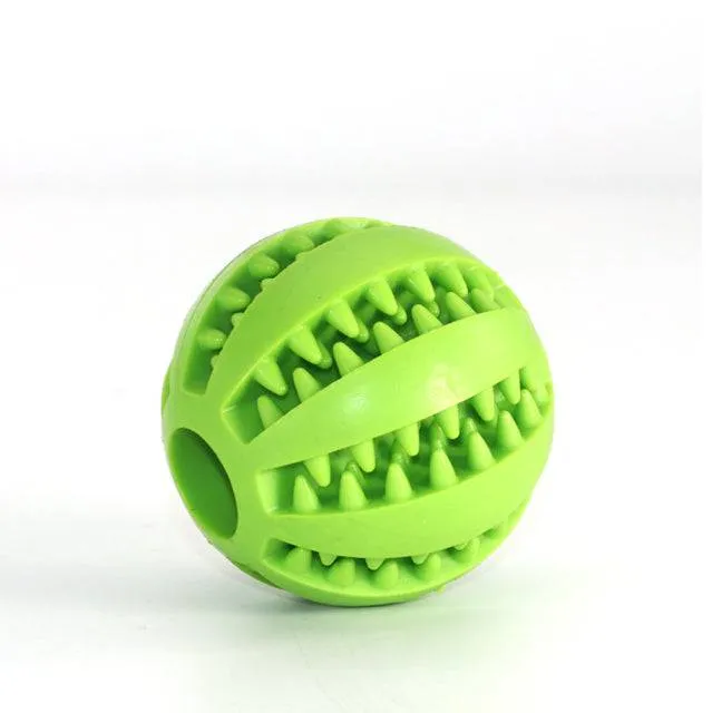 Natural Rubber Pet Dog Toys Dog Chew Toys Tooth Cleaning Treat Ball Extra-tough Interactive Elasticity Ball for Pet Products