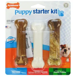 Nylabone Puppy Starter Kit Variety Regular 3 pk