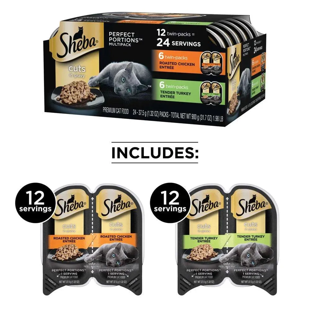 Perfect Portions Wet Cat Food Variety 12 Pack