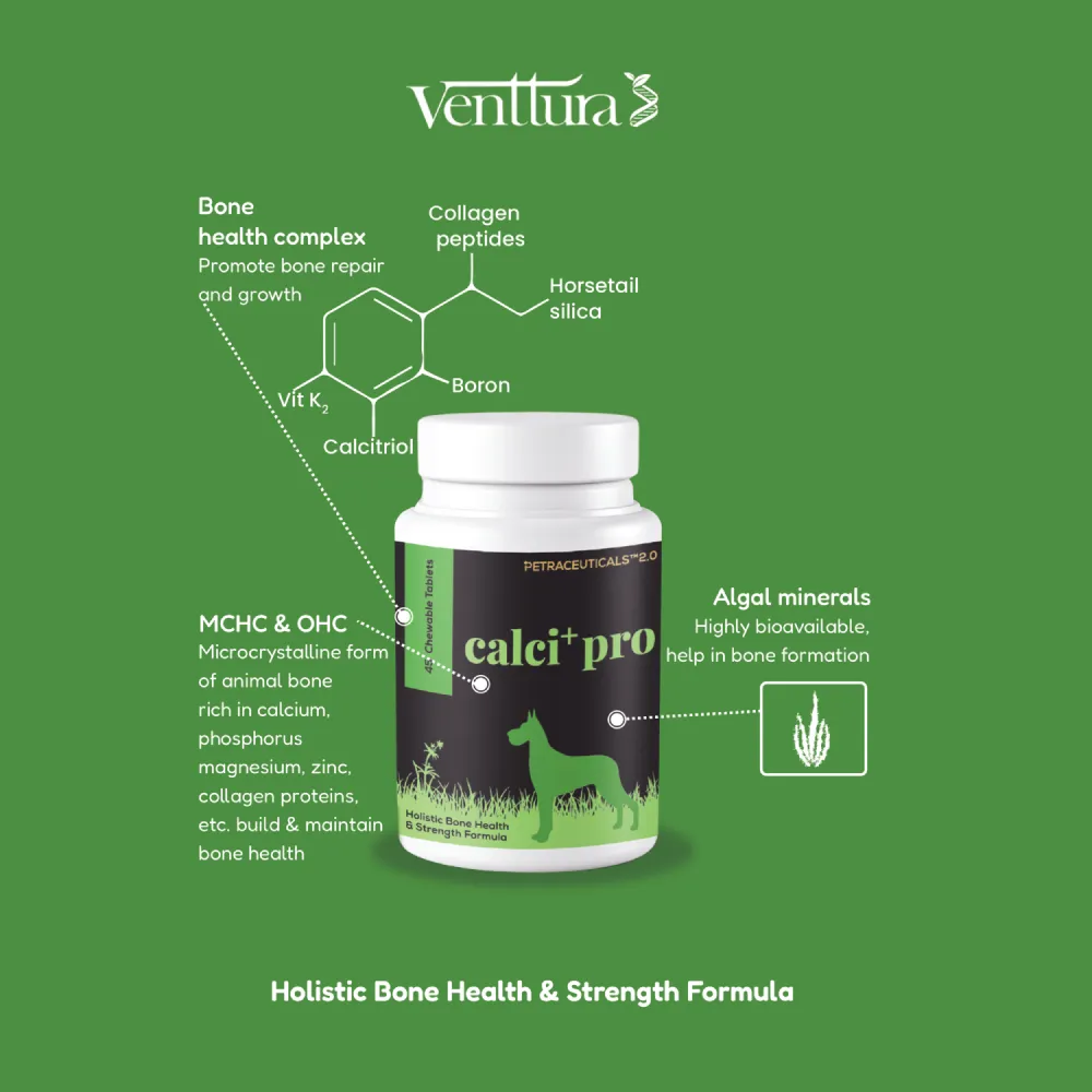 Venttura Calci Pro Plus Chewable Calcium Supplement Tablets for Dogs